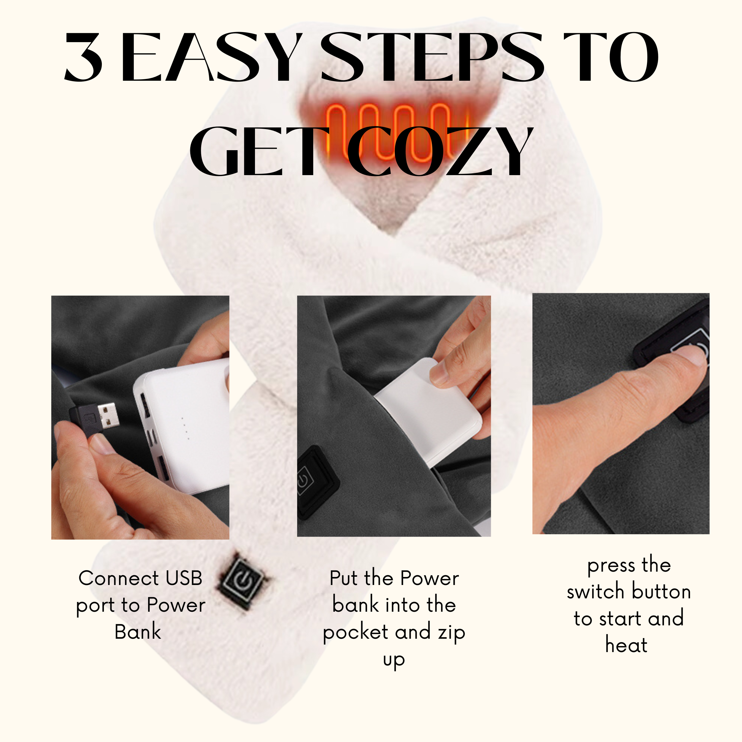 THE COZYNEST Electric heating scarf