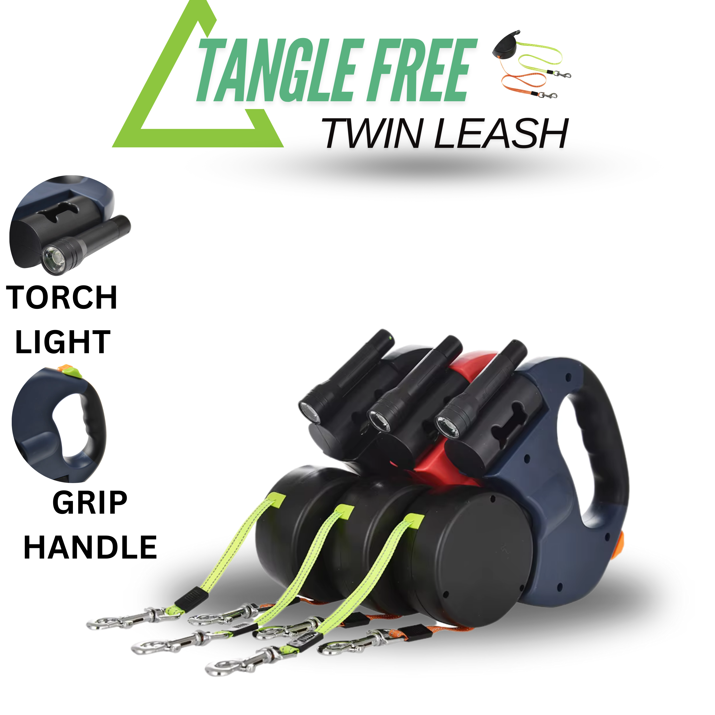 TANGLE-FREE TWIN LEASH